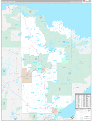 St. Louis County, MN Wall Map Premium Style 2024